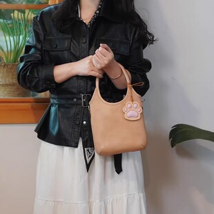 mbox小背心包 手提包 植鞣牛皮包包 时尚百搭小众简约女包夏季