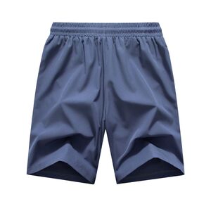 欧码夏新款男纯色松紧系绳沙滩裤休闲短裤中裤运动五分裤DK28P23图片