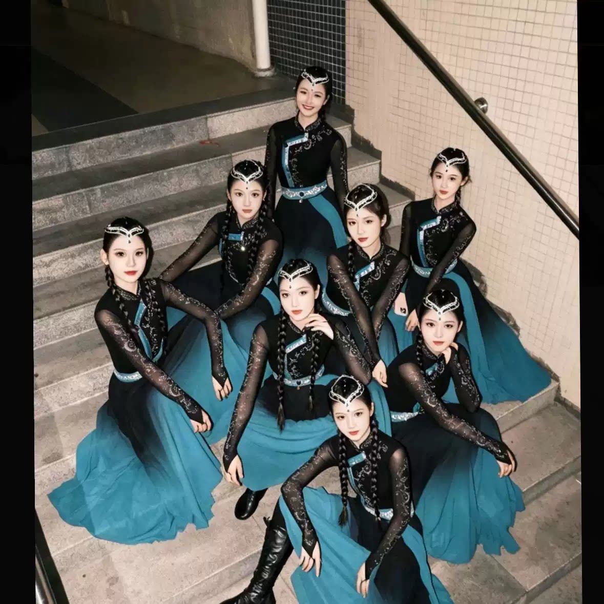 蒙古族舞蹈服装舞台演出服装民族民间少数民族班级定制课堂练习服