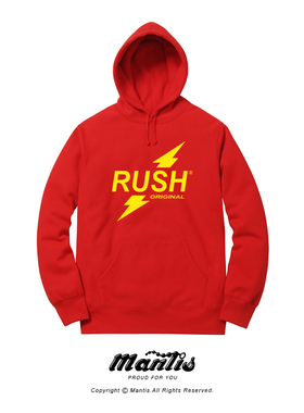 MANTIS原创设计RUSH图案帽衫卫衣恶搞街头男装连帽套头宽松