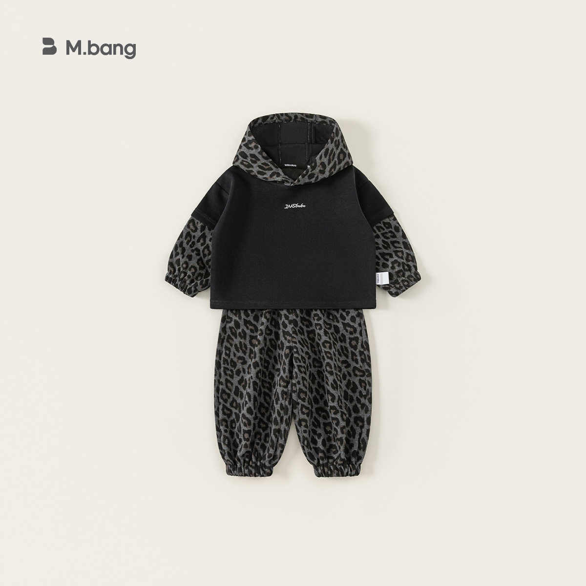 童装春款男宝宝衣服假两件连帽卫衣男童两件套儿童套装潮80-140CM