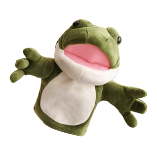 动物手偶玩具表演布偶兔子手指毛绒娃娃头部能动儿童腹语手套玩偶