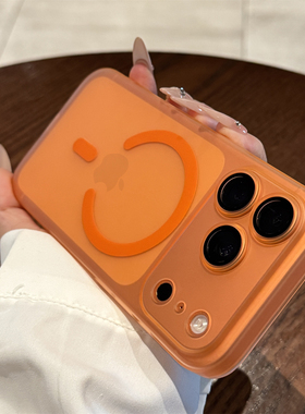 适用苹果17promax手机壳新款iphone17pro橙色17高级感air全包防摔16透明pm自带镜头膜15磁吸14小众13女款12套