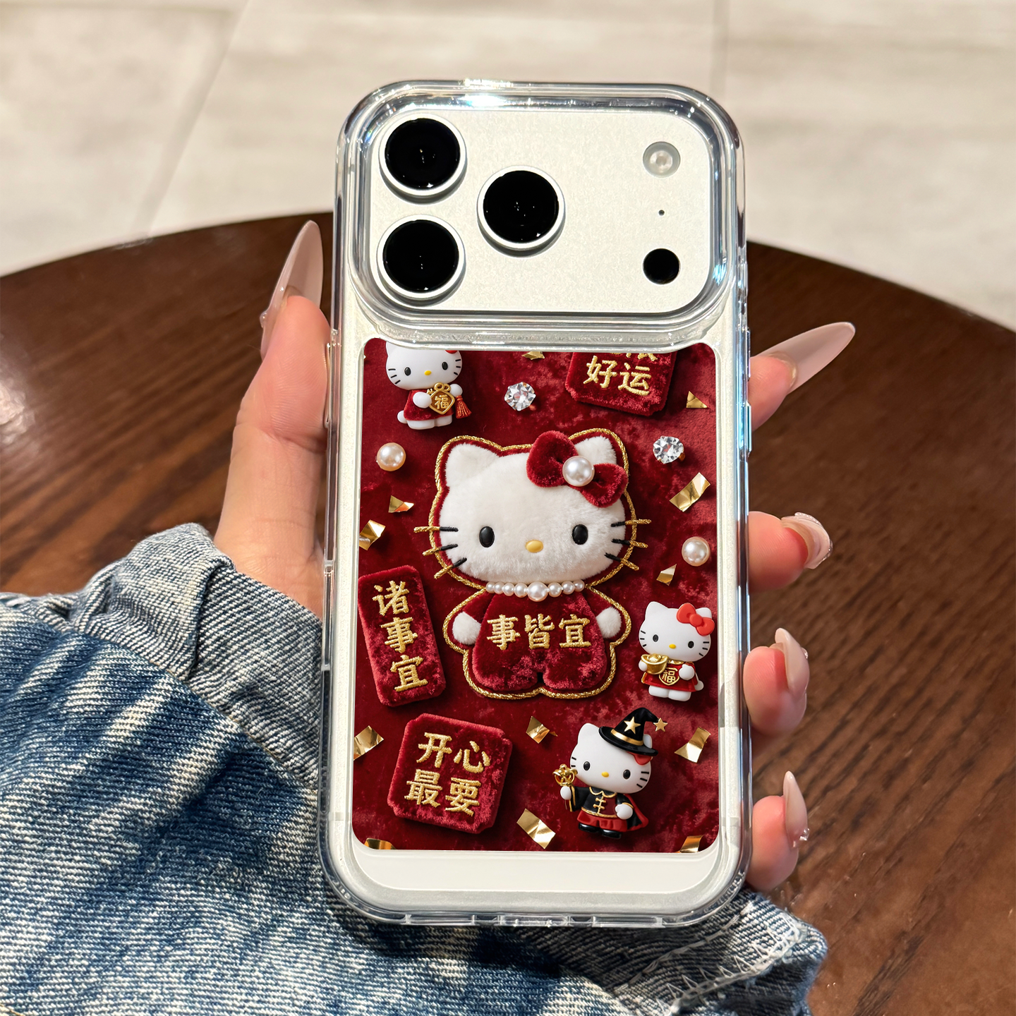 适用苹果17promax秋冬kt猫手机壳