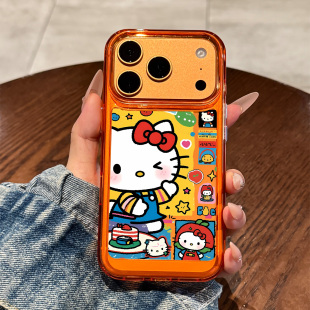 适用苹果17promax手机壳新款iPhone17可爱hellokitty猫17pro高级感air全包16防摔15透明14硅胶13女款12小众11