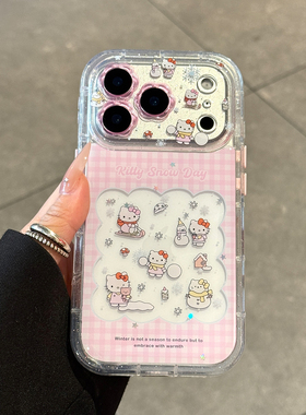 适用苹果17promax手机壳新款卡通hellokitty猫iphone17高级感17pro全包防摔16可爱15硅胶14女款pm小众超火ins