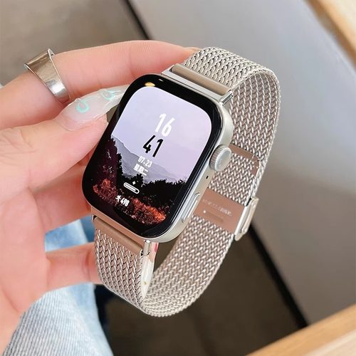 适用华为Fit4表带watchfit3麦穗卡扣金属fit2替换带新款智能手表FIT二三代NEW运动高级感男女款夏天透气pro