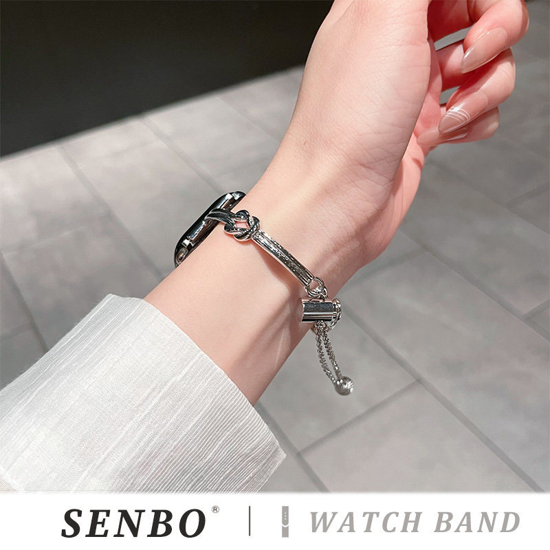 适用Apple Watch10手表带新款s9扭结镂空表带ultra轻奢小香风金属腕带s8/7/6/5/4/se代女款时尚高级感替换带,智能设备,智能手表手环表带/腕带,淘宝优惠券,粉丝福利购,淘宝优惠卷