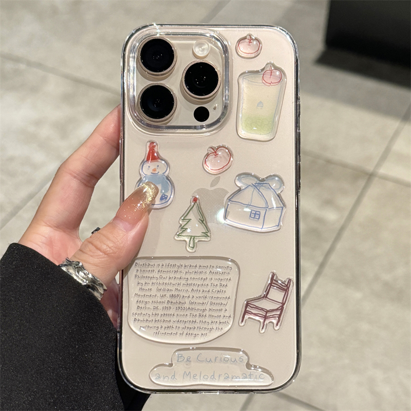 超火雪人贴纸苹果16手机壳