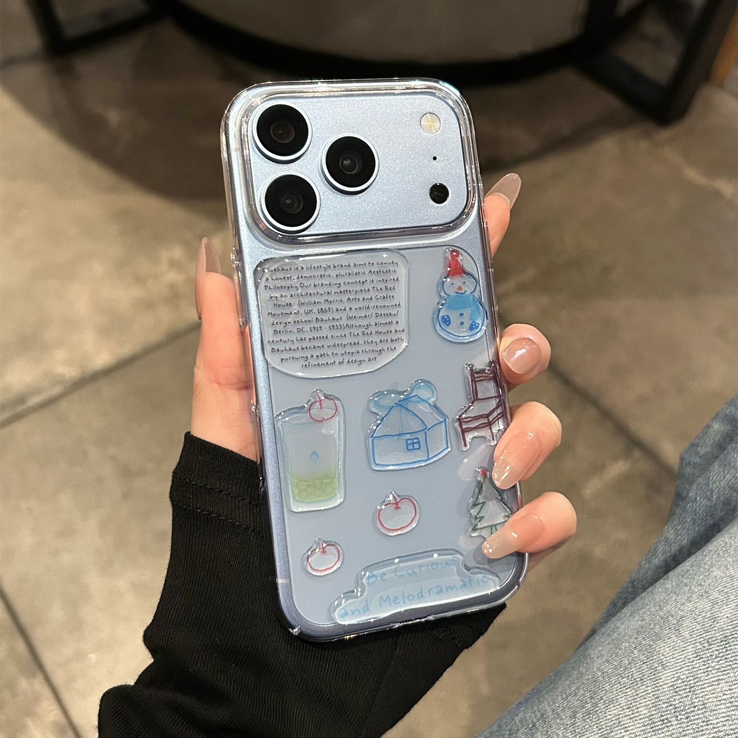 适用苹果18promax手机壳新款iphone18pro雪人贴纸18高级感17pro全包防摔16透明15硬壳14超薄13小众12秋冬女款