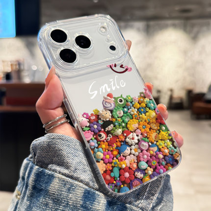 适用苹果17promax手机壳新款卡通小公仔iphone17高级感17pro镜头全包air防摔16pm透明15硅胶14小众13可爱12女