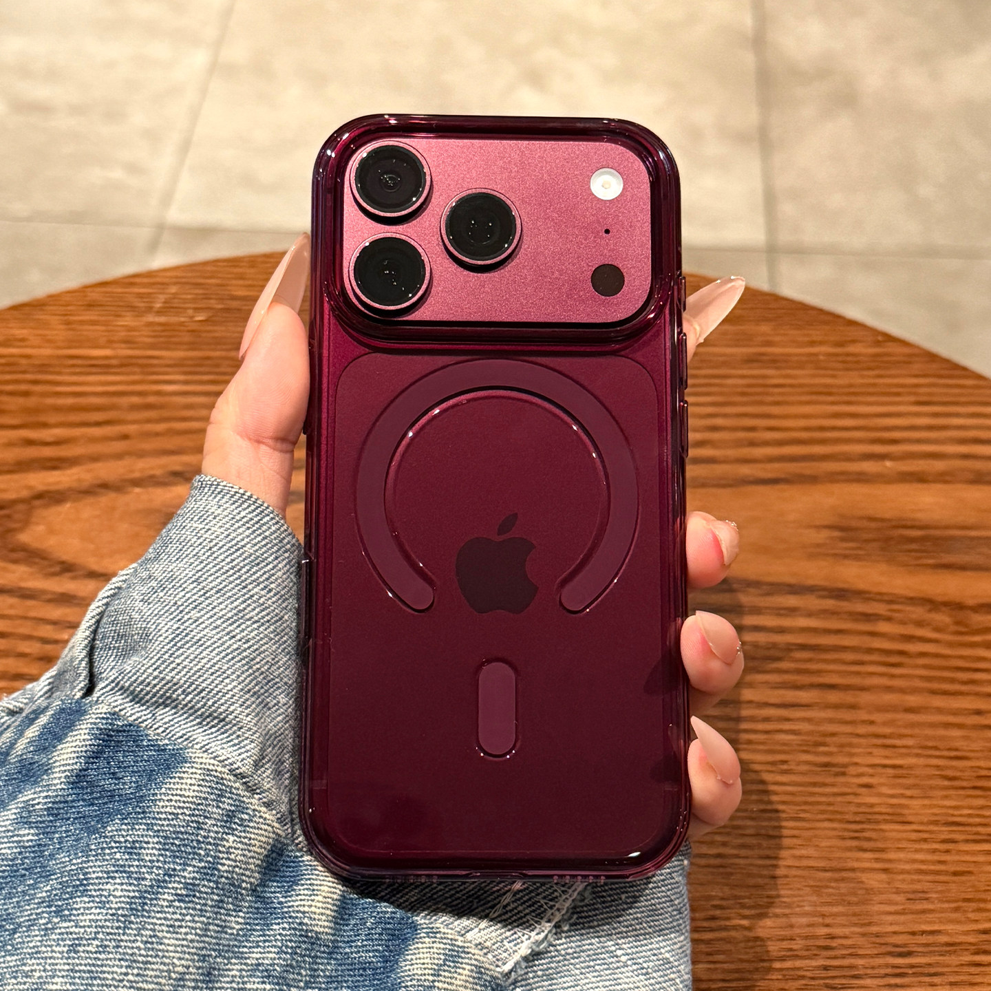 适用苹果18promax手机壳新款iphone18pro红色冰晶磁吸18高级感女款17pro创意全包防摔ip超薄透明pm小众超好看