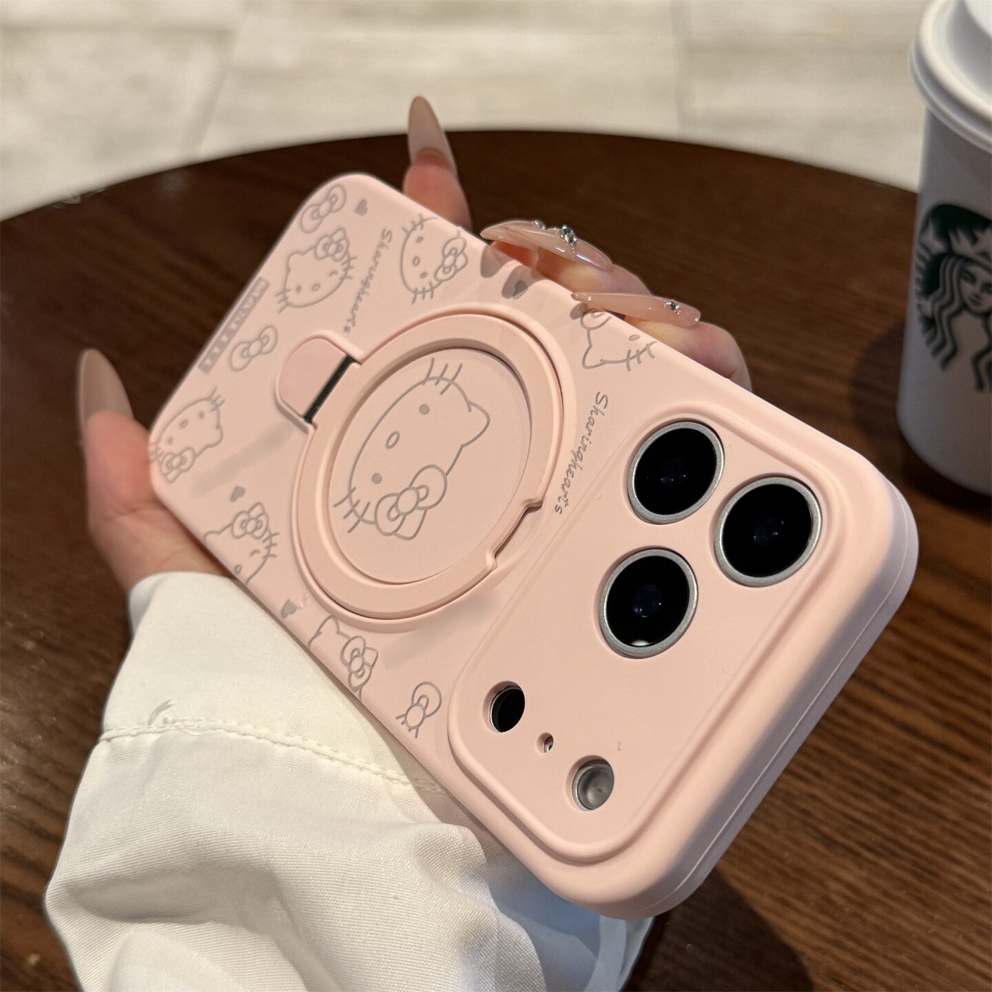 适用苹果17promax手机壳新款iphone18粉色猫咪支架18pro高级感16液态硅胶15磁吸14全包防摔13小众pm女款超火
