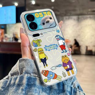 适用于小米17promax手机壳xiaomi17系列保护套全包防摔17pro硅胶17高级感比奇堡可爱小丑鱼17p外男女17pm创意