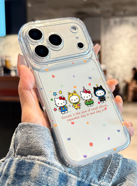 适用苹果17promax手机壳新款iphone17波点hellokitty可爱17pro高级感air透明16全包15防摔14小众13硅胶12女款