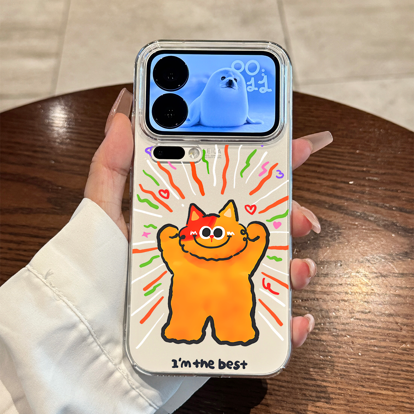 适用于小米17系列手机壳橘色猫咪