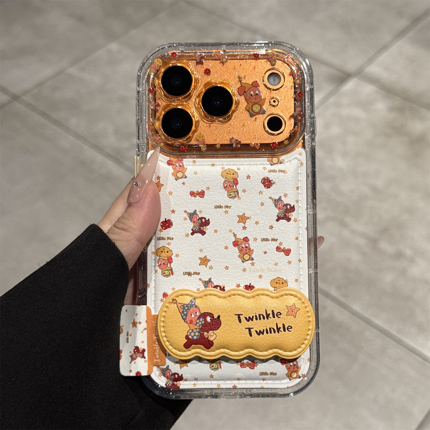 适用苹果17promax支架星星人外壳