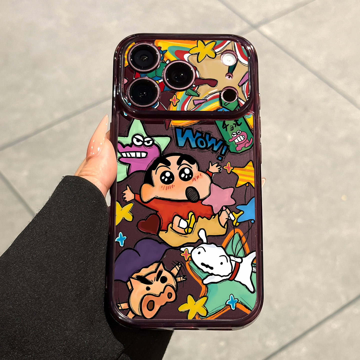 适用苹果18promax手机壳新款iPhone18pro高级感透明蜡笔小新17promax硅胶17pro全包防摔pm卡通男女超好看外壳
