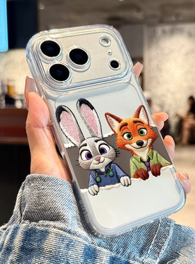 适用于苹果17promax手机壳新款iPhone17pro全包防摔16promax透明硅胶15超薄疯狂动物城14高级感13可爱12男女