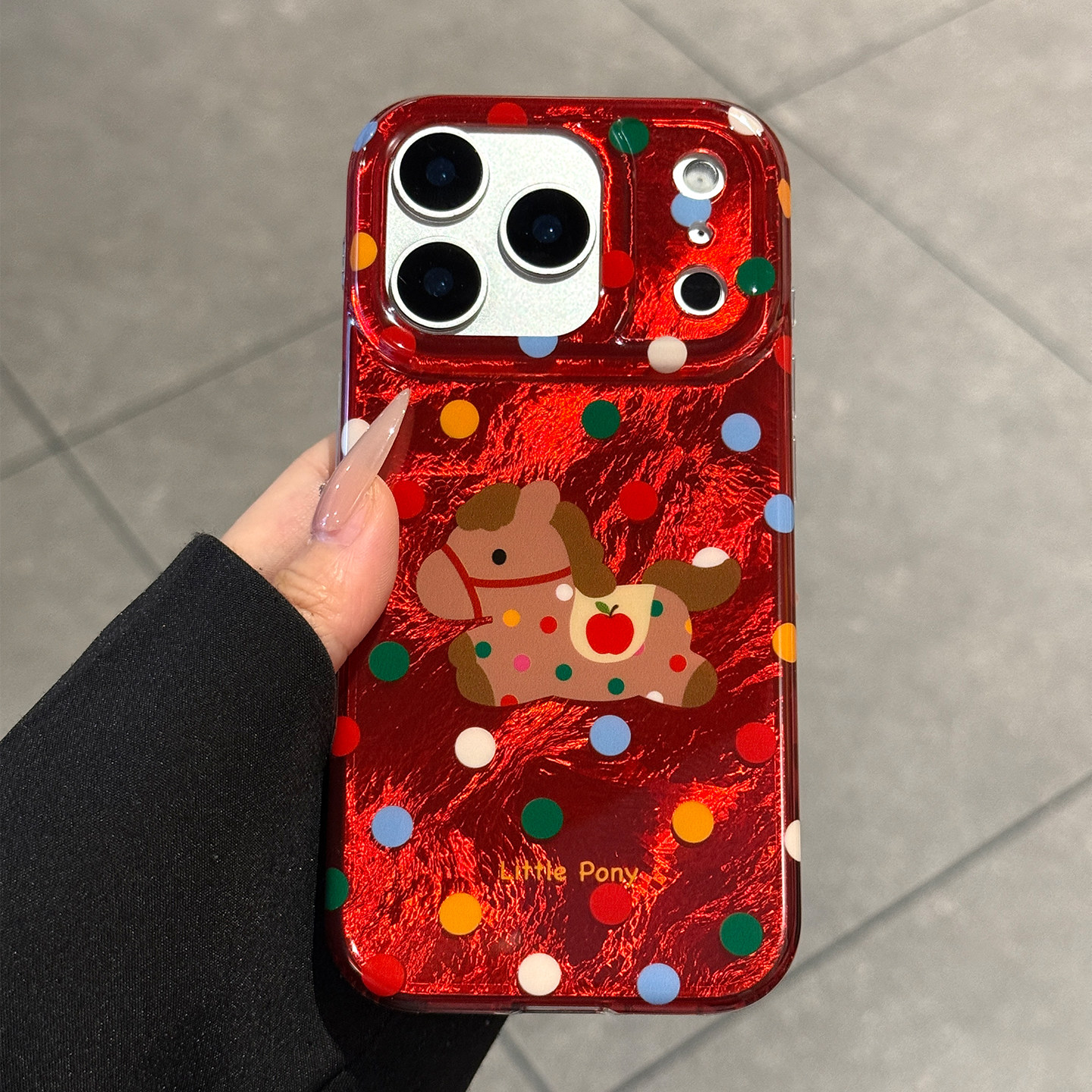 适用苹果17promax手机壳新款iphone17新年波点小马17pro高级感16硅胶15全包防摔pm红色14小众ip女款超火ins风,3C数码配件,手机保护套/壳,淘宝优惠券,粉丝福利购,淘宝优惠卷