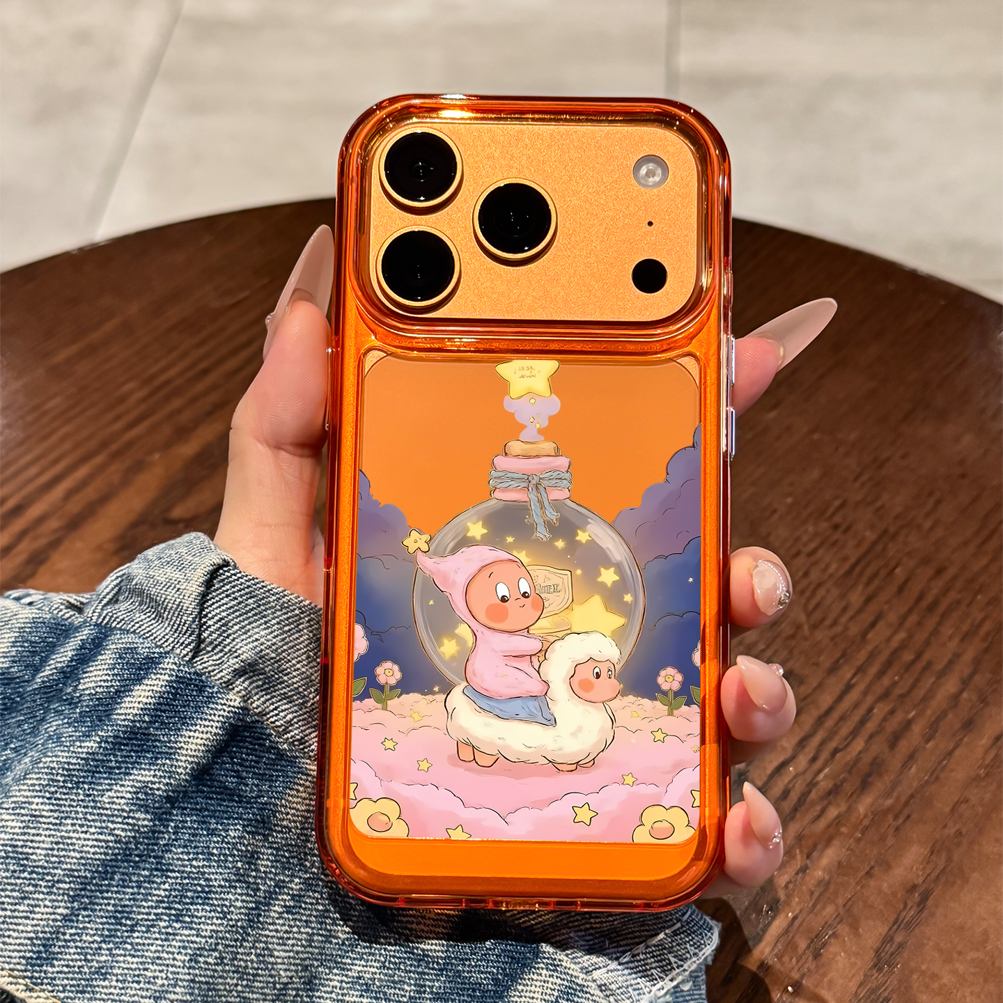 适用苹果17promax水晶球星星人