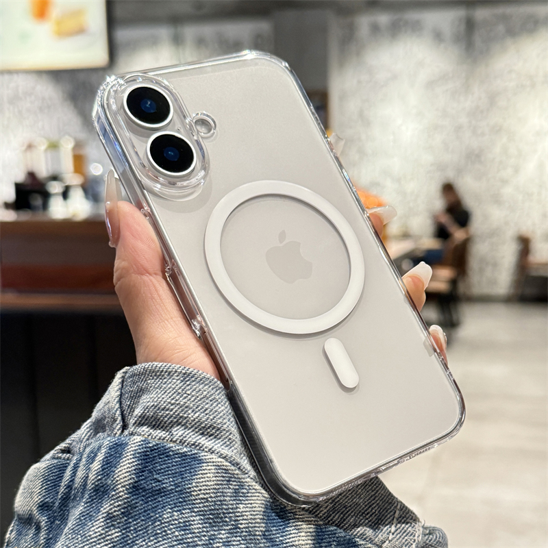 超薄磁吸苹果16透明硬壳