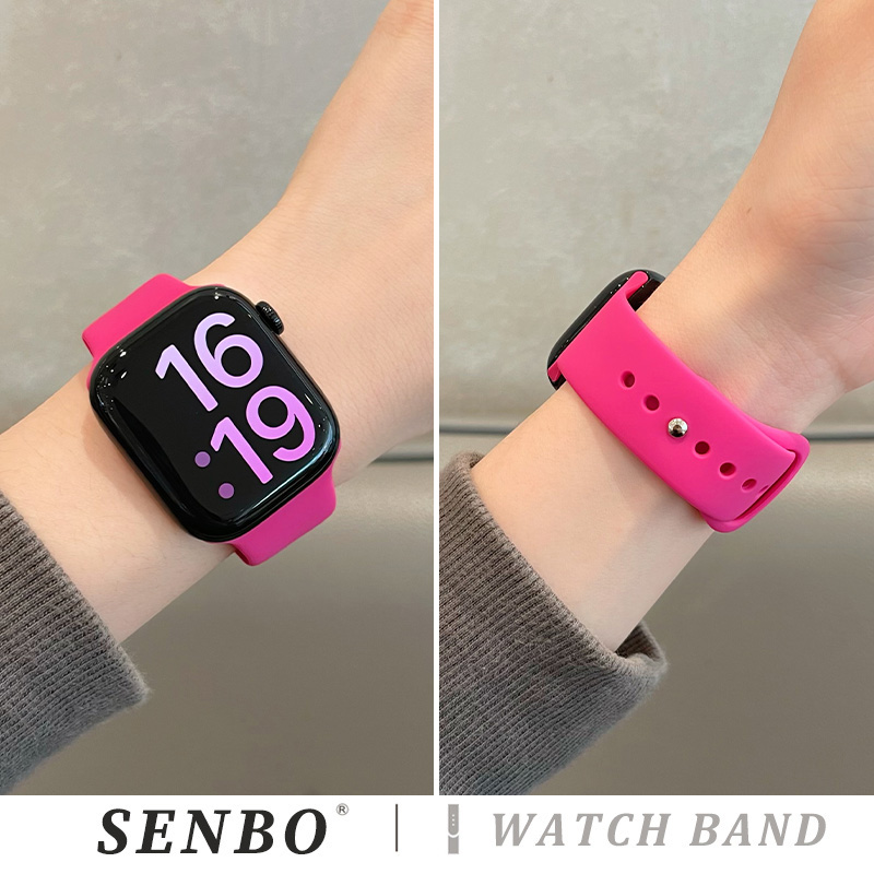 适用s10苹果手表带applewatch9新款液态硅胶表带ultra运动腕带s8/7/6/5/4/se代夏季时尚男女款透气高级感替换