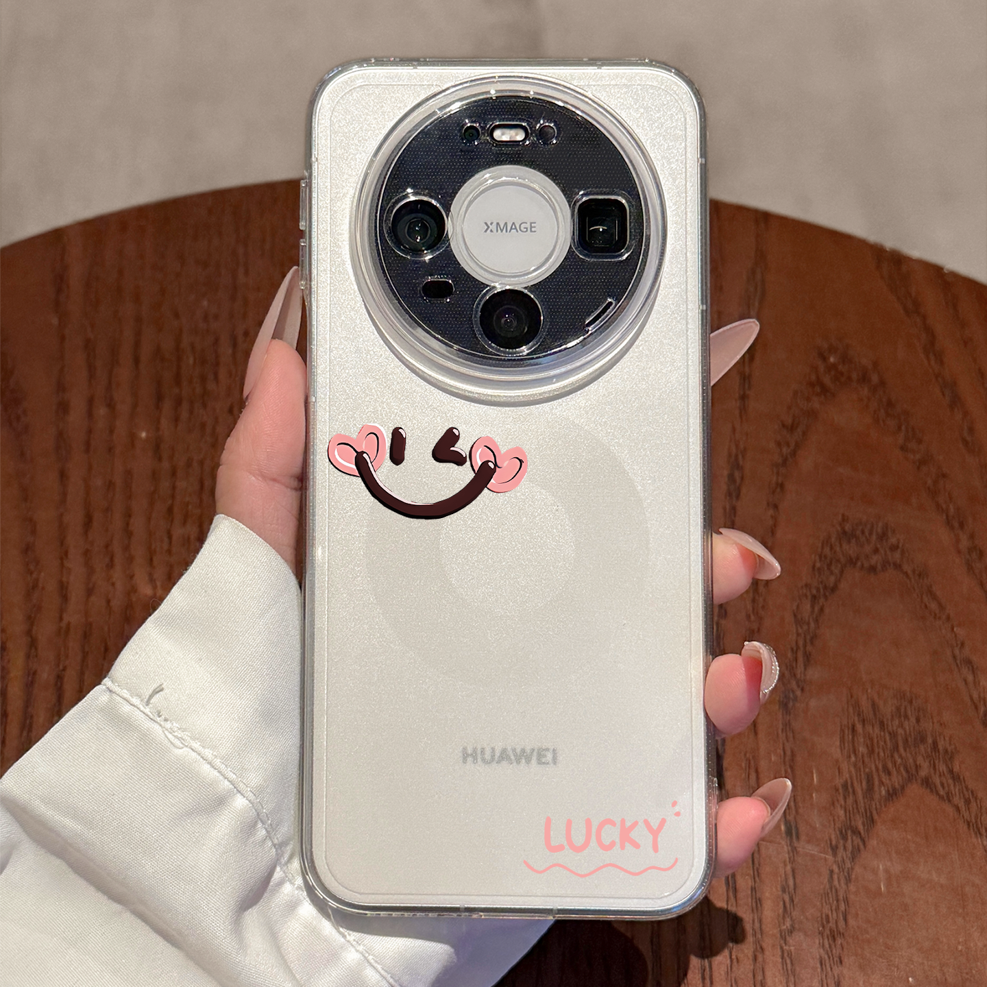 适用华为mate80爱心luck手机壳