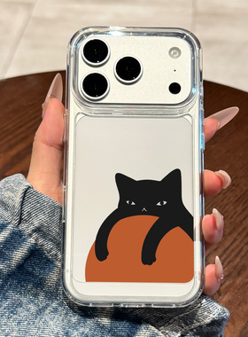 适用于苹果17promax手机壳新款高级感16promax全包防摔15个性14透明13硅胶12可爱11猫咪创意男女款橙色高端ip