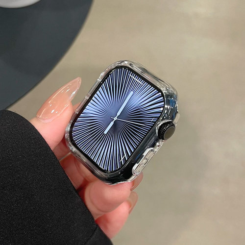 适用Apple Watch 10手表保护壳iwatch987电镀保护壳新款半包pc防摔壳苹果手表壳42/46mm男女款S9透明