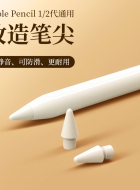 适用Apple Pencil笔尖苹果一代笔帽iPad替换笔头ipencil充电转接头1二代2通用平板同款类纸膜改造电容笔