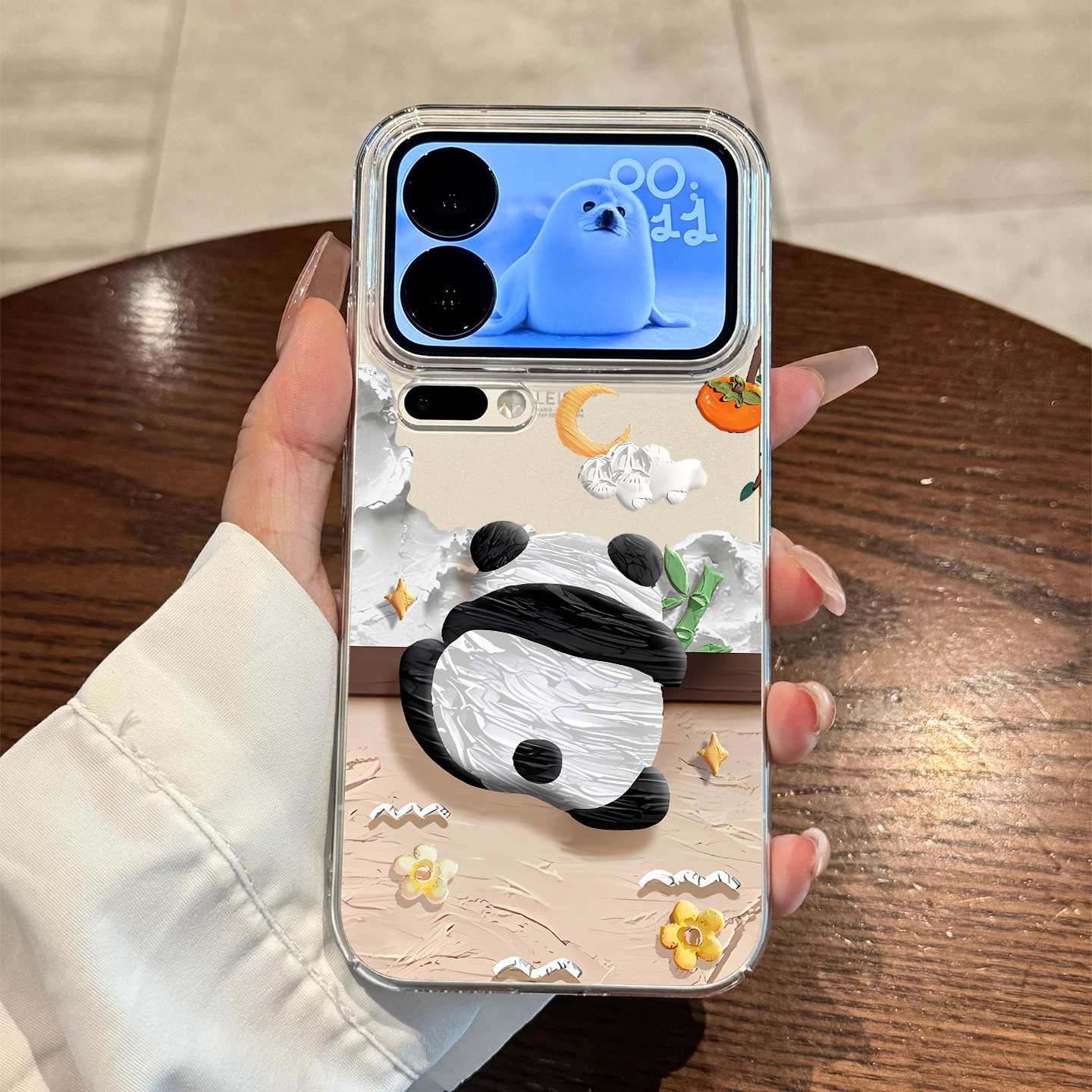 适用小米17promax手机壳新款油画熊猫Xiaomi17高级感全包防摔Xiaomi超薄透明保护套17pro卡通小众17可爱女款