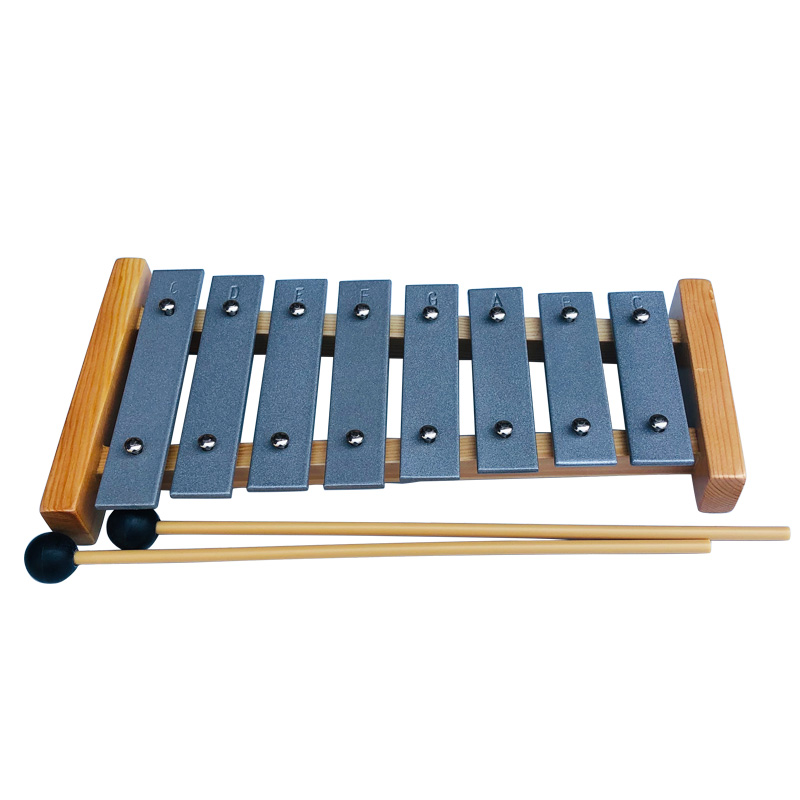 奥尔夫天地儿童八音敲琴 灰色8音铝板琴 教学用奥尔夫打琴 包邮
