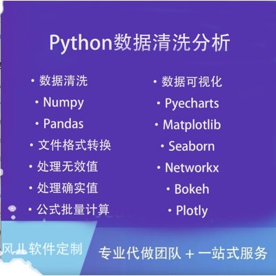 python数据处理分析可视化SPSS检验R语言绘图网站开发机器学习