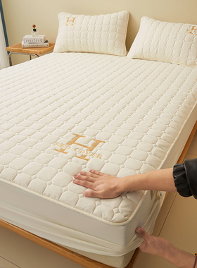 A类防水抗菌大豆加厚夹棉床笠床罩隔尿床垫保护罩全棉四季床单套