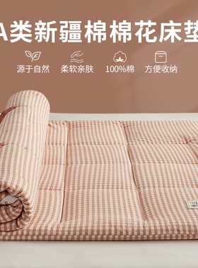 A类新疆棉花褥子床褥被芯床垫遮盖物学生宿舍家用软被褥铺底垫被