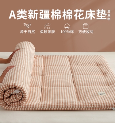 新疆棉花褥子被芯床垫遮盖物学生宿舍家用软被褥铺底垫被