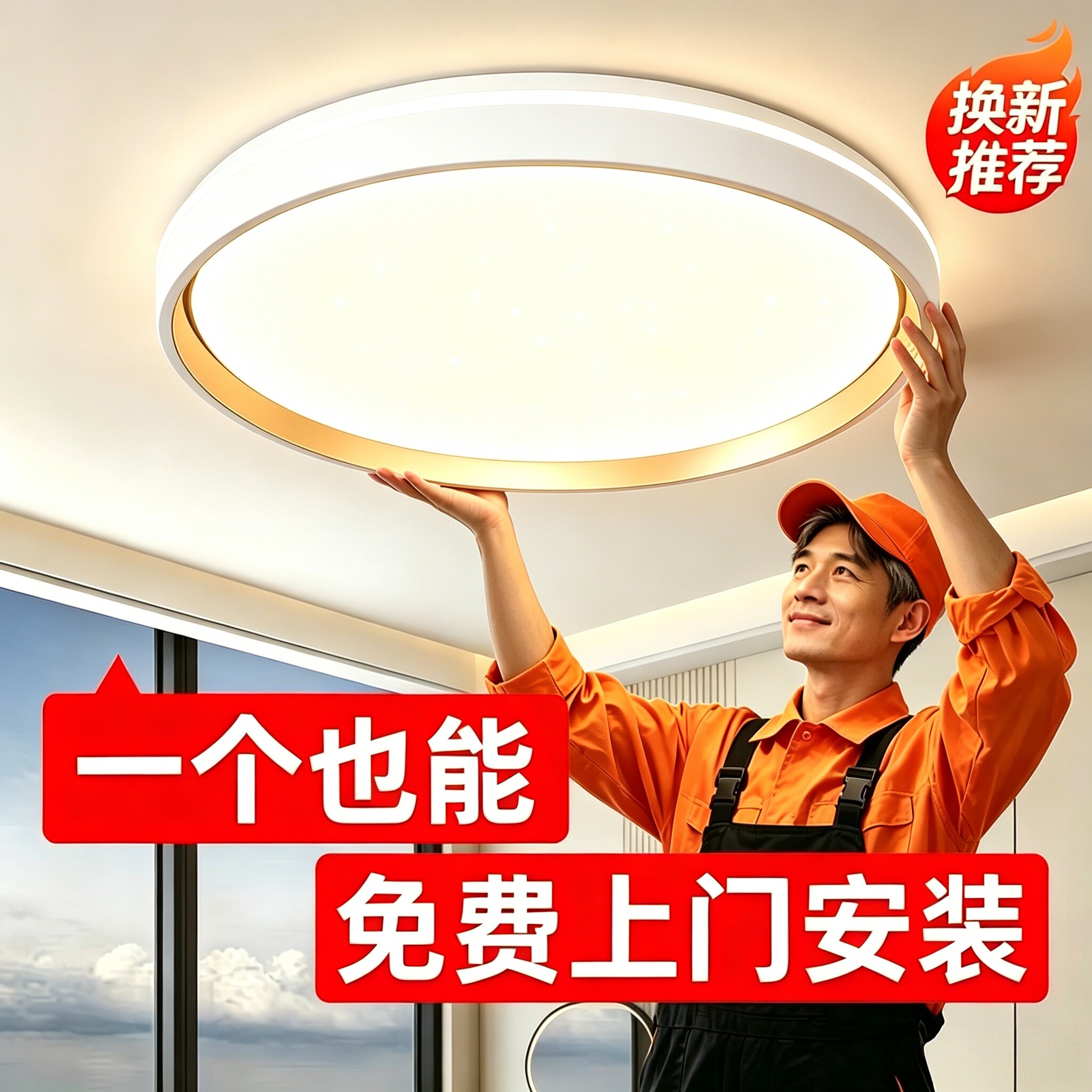免费包安装客厅吸顶灯led护眼简约大厅主灯家用房间卧室灯照明
