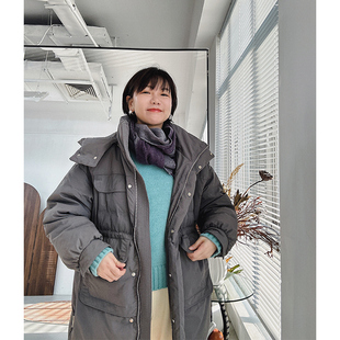 糖皮出品 雪落之声 极简连帽两侧可收腰 冬季保暖90%白鹅绒羽绒服