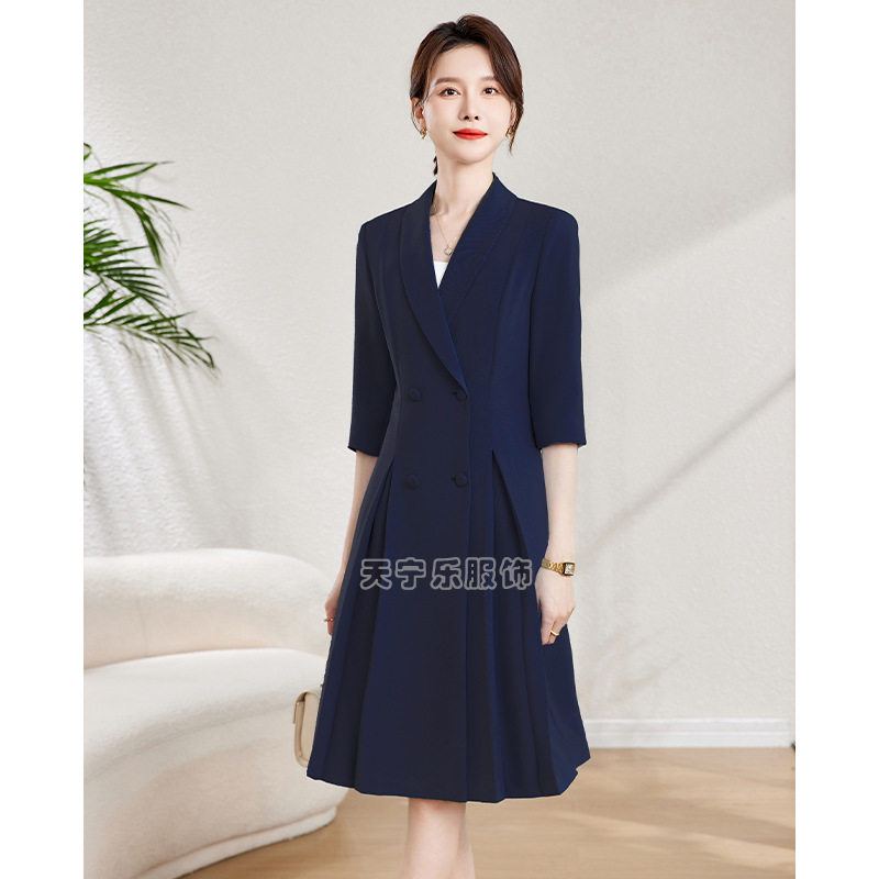 职场女装白领正装连衣裙显瘦夏季2024新款礼服演讲主持人西装裙子