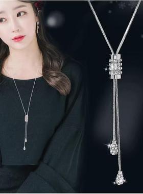 简约毛衣链合金蛇骨女水钻