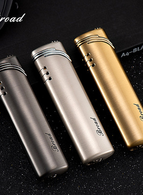 BD267-1精品长条直冲打火机可视气窗电子打火机充气