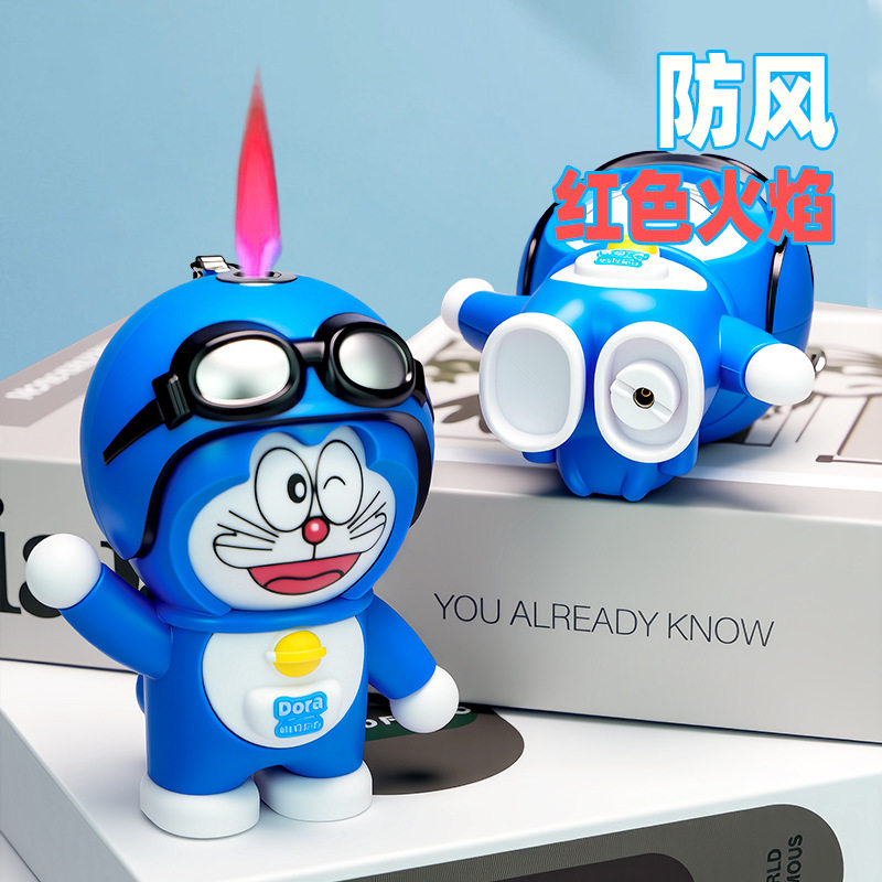 新款创意卡通娃娃充气明火打火机时尚包包小挂件萌趣可爱打火机