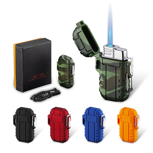 F11带挂绳IP56防水直冲打火机 打火机男 跨境户外密封防风复古时尚