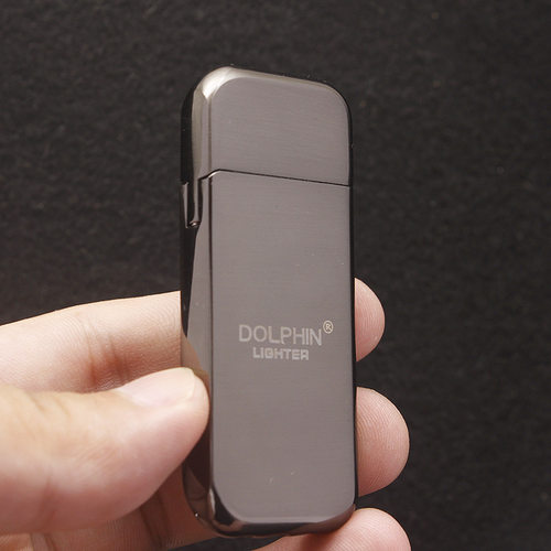 HY076电镀花版光版超薄砂轮充气明火打火机珍珠磨砂机广告定制