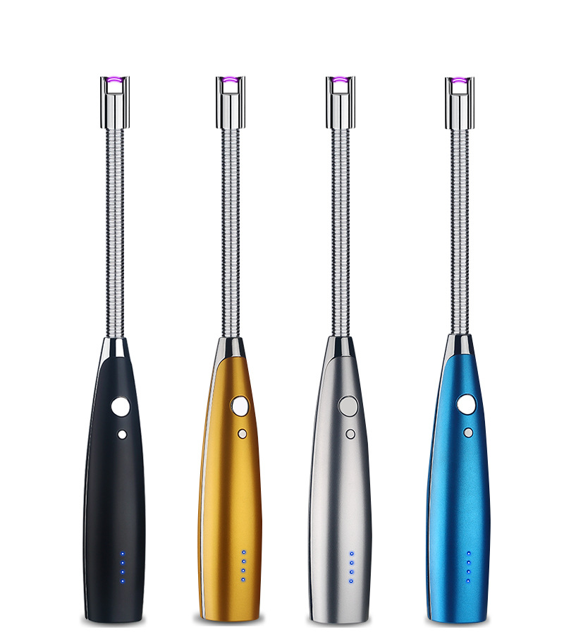 大容量可换电池防风无火USB电弧脉冲点火器用于蜡烛野外烧烤户外