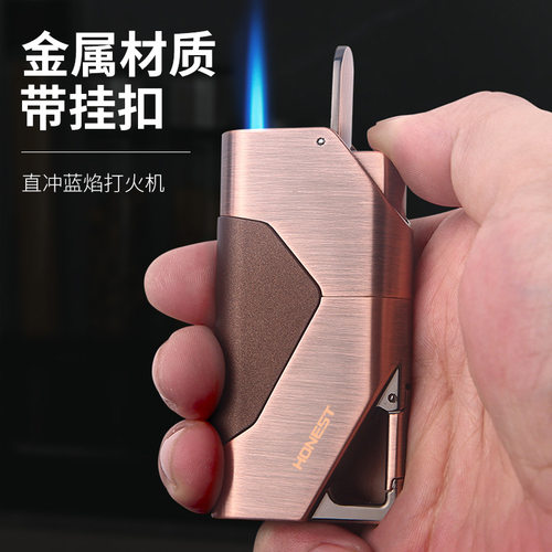 百诚新款天牛充气防风雪茄打火机高温直冲蓝焰跨境爆款商务礼品