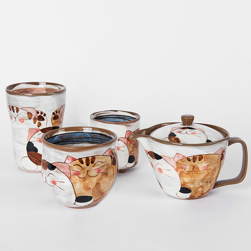 日本进口波佐见烧菊祥窑可爱猫咪手作陶瓷茶壶茶杯品茗水杯子茶具在类目 餐饮具, 茶具, 茶壶中 - 来自Buy2taobao.com提供专业的淘宝代购服务