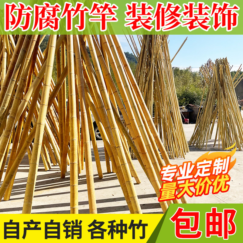 竹竿竹杆活动搭架毛竹篱笆白竹楠竹户外杆定制竹子架集市门头摊位