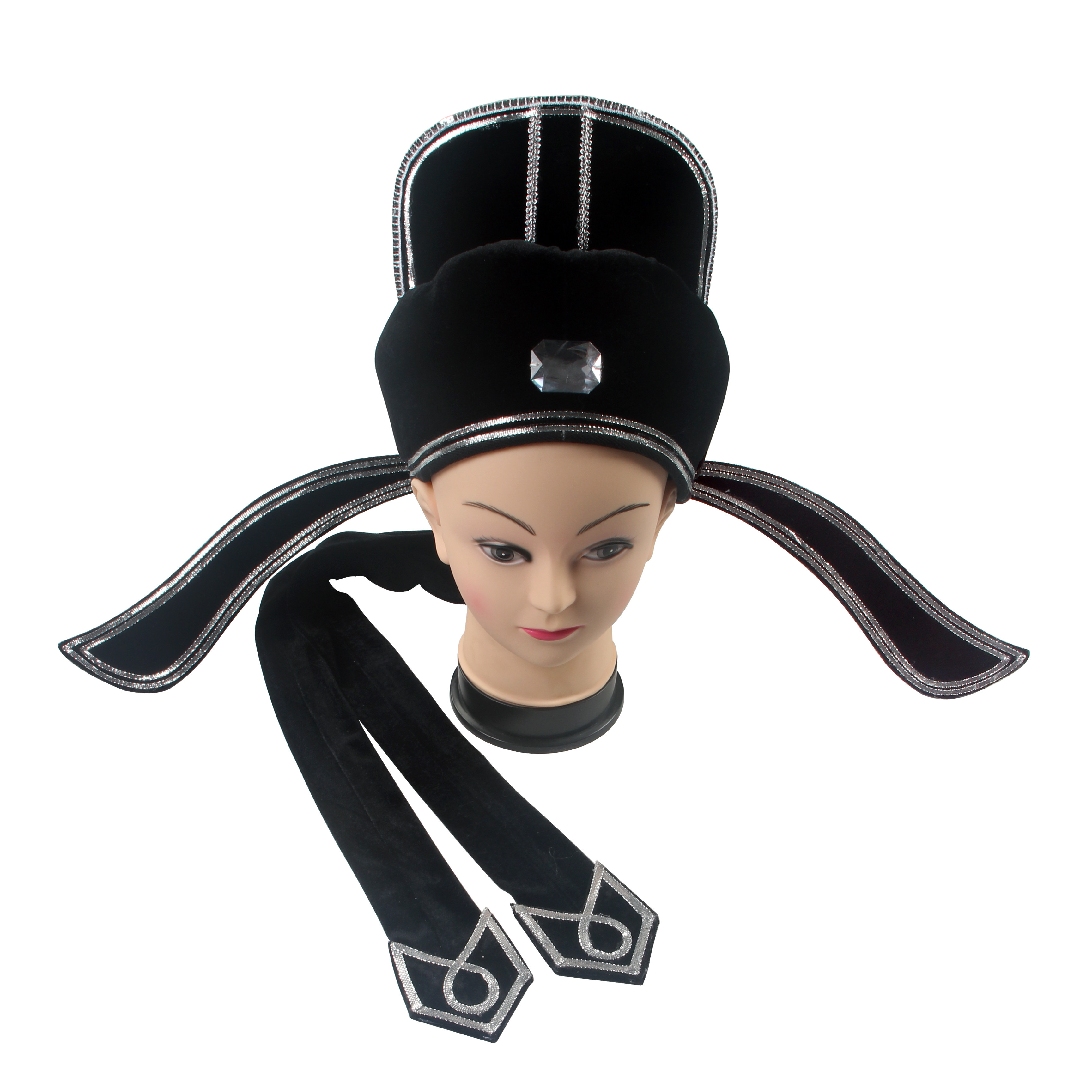 黄梅戏越剧五女拜寿大女婿俞志云戏帽子戏曲盔头解元巾小生软纱帽